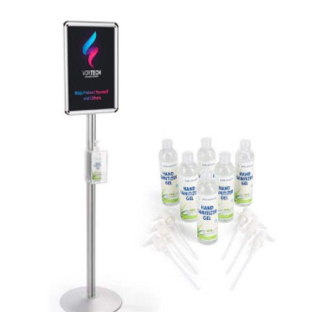 Safe, stylish hand sanitiser stands for education settings