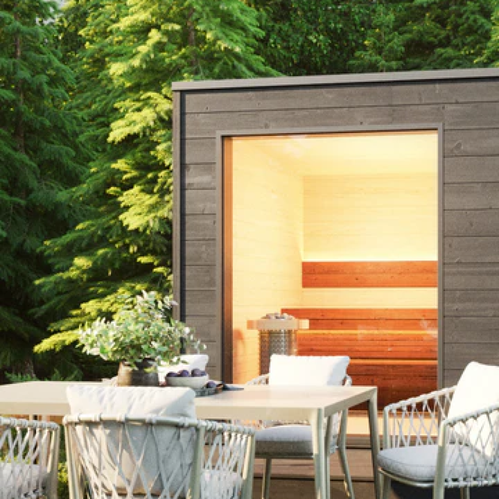 Relaxing At-Home Group Sauna for Backyards and Gardens