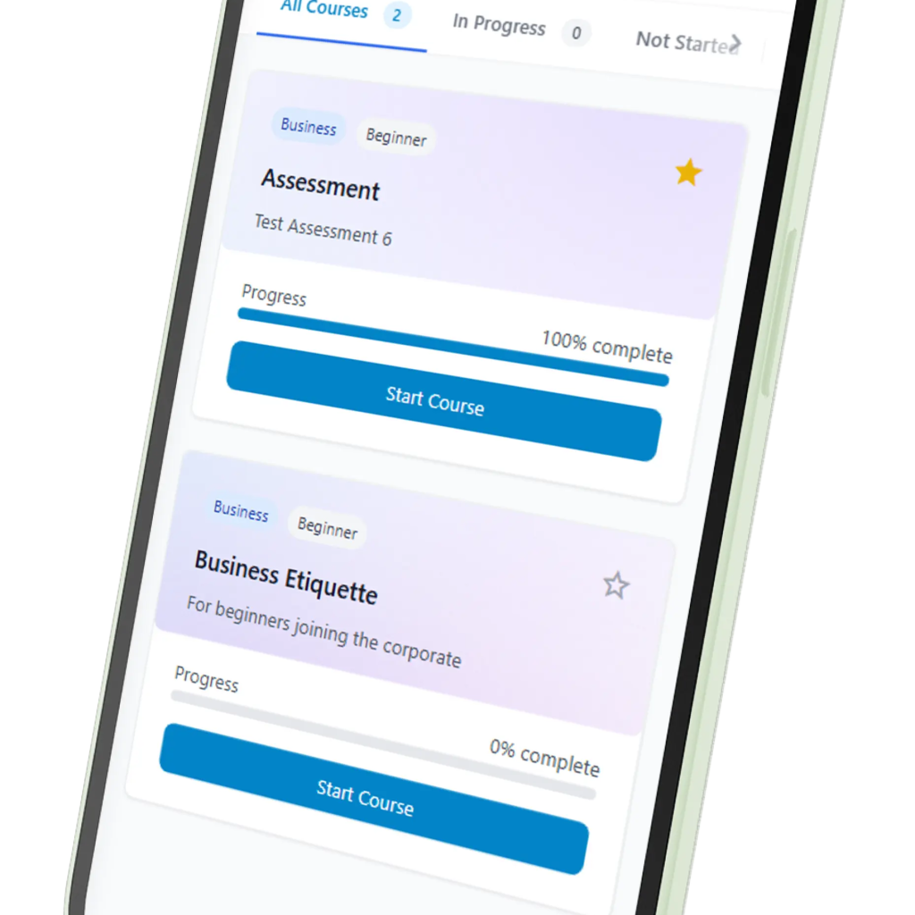 Track learner progress with an intuitive LMS for clear reporting