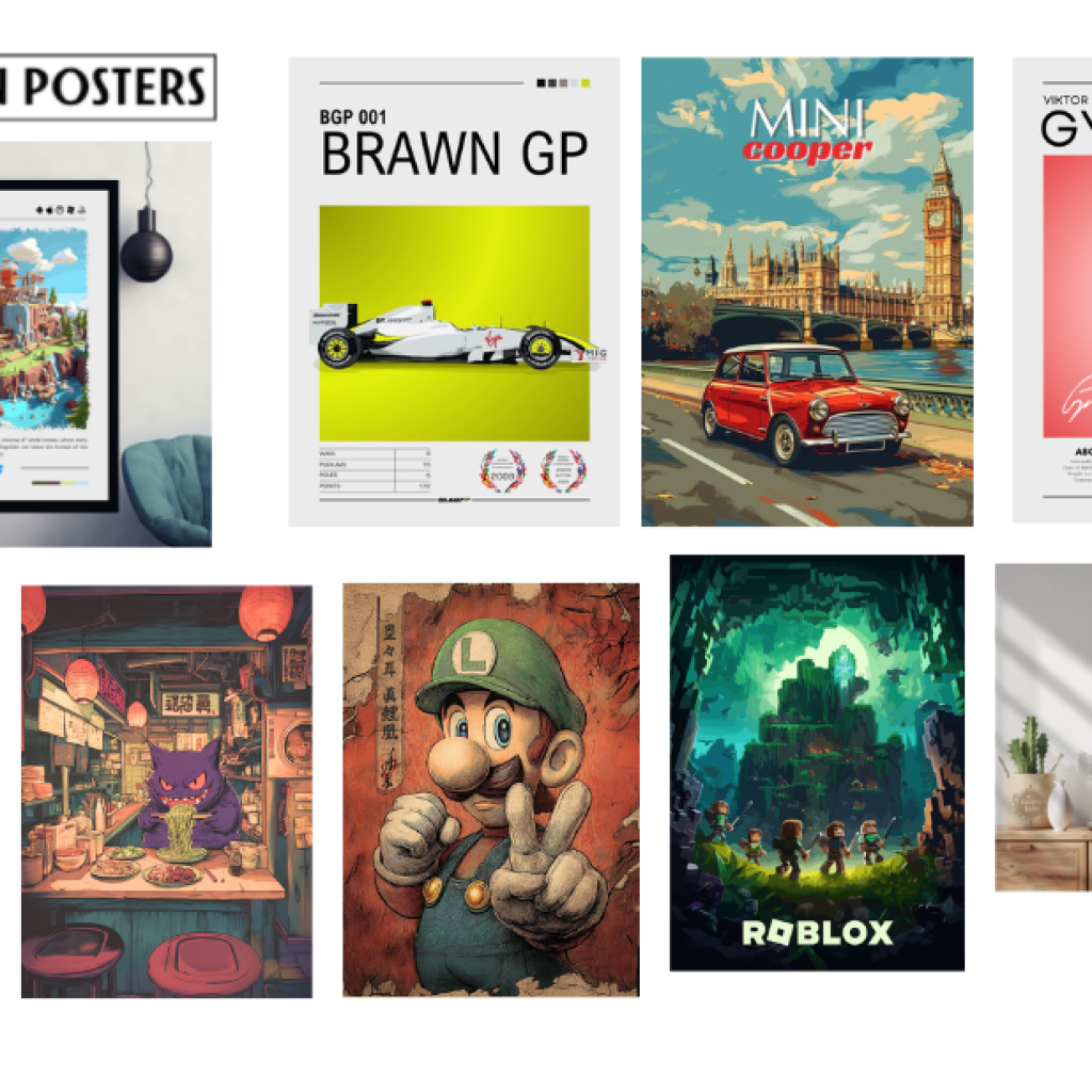 Vibrant Roblox-Themed Wall Decor for Gamers